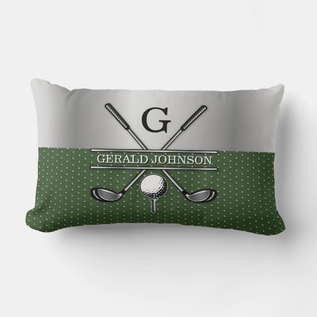 Custom Golf Monogram Design Lendenkissen (Vorderseite)