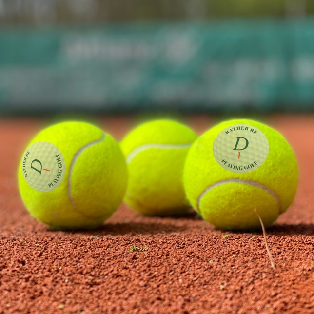 Custom Golf Player Monogram Funny Tennis Balls Tennisbälle (Von Creator hochgeladen)