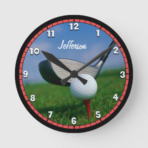 Custom Golf Runde Wanduhr