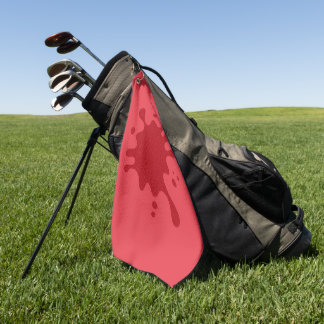Custom Golf Towel - Tomato Red Ink Splash Golfhandtuch