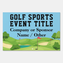 Custom Golf Turnier Event-Yard-Zeichen