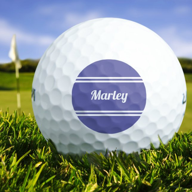 Custom Golfer Classic Name Mit Monogramm Periwinkl Golfball (Custom Golfer Classic Name Monogrammed Periwinkle Golf Balls)