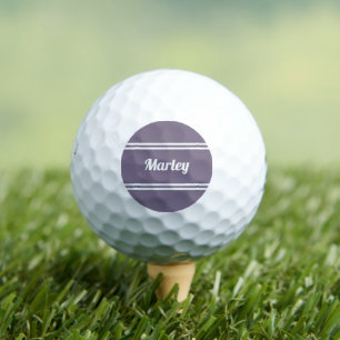 Custom Golfer Classic Name Monogram Lila für sie Golfball