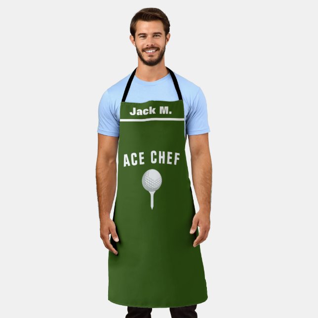 Custom Golfer Kitchen Geschenk, Personalisiert Ace Schürze (Getragen)