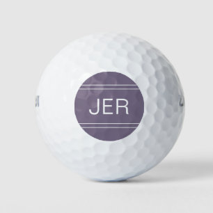 Custom Golfer Mit Monogramm Initialen Cool Lila Golfball