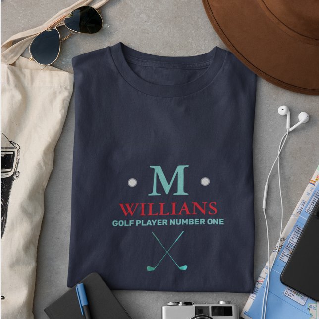 custom golfer monogram . tee with name (Von Creator hochgeladen)