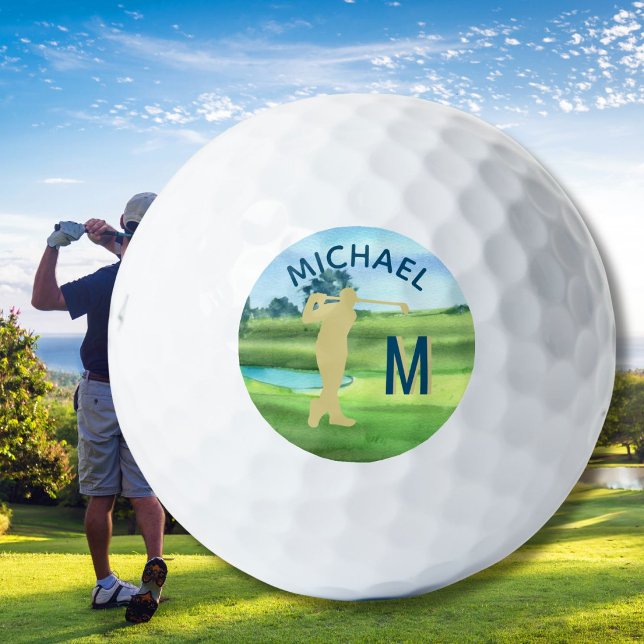 Custom Golfer Name 3-D Monogram Golfball (Von Creator hochgeladen)