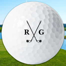 Custom Golfer Personalized 2 Monogram Initials Golfball