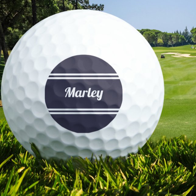Custom Golfer Sports Classic Monogram Name Blue Golfball (Custom Golfer Sports Classic Monogram Name Blue Golf Balls)