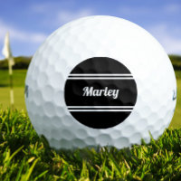 Custom Golfer Sports Classic Name Monogram Black