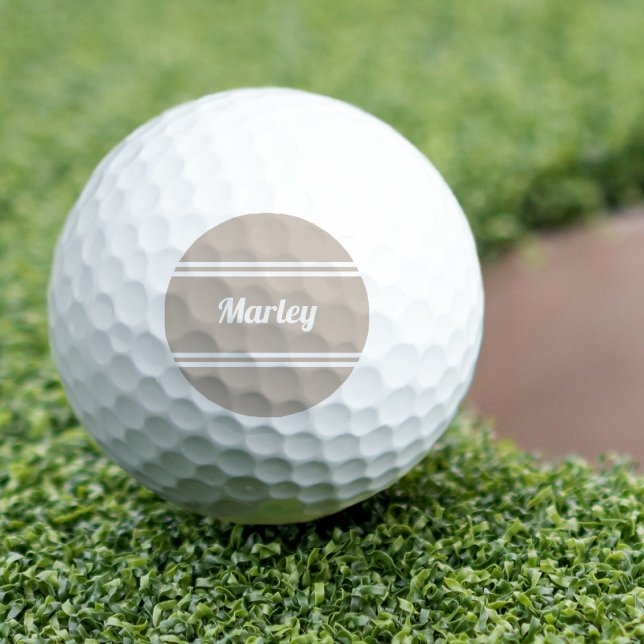 Custom Golfer Sports Classigram Tan Brown Golfball (Custom Golfer Sports Classic Monogram Tan Brown Golf Balls)