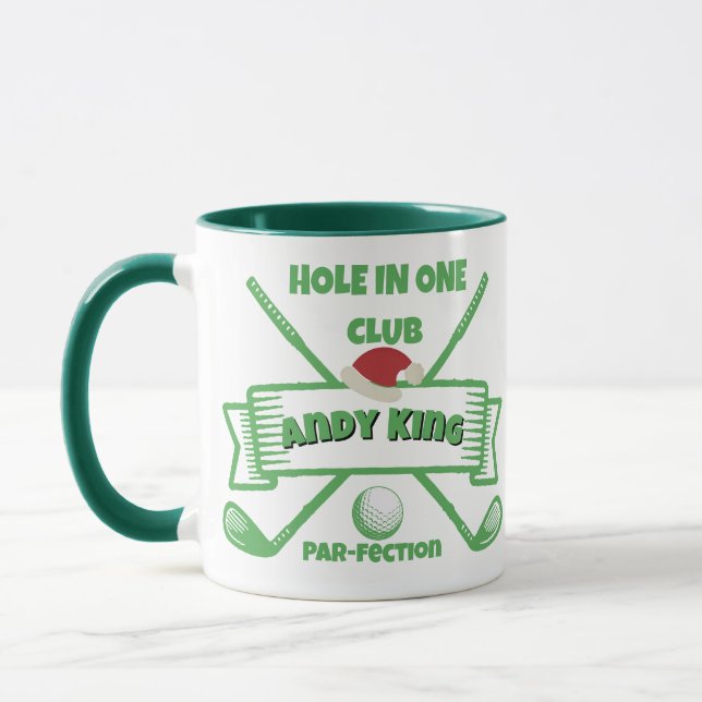 Custom Golfer Weihnachtsgeschenk, Personalisierter Tasse (Links)