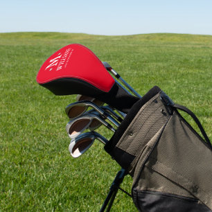 Custom golfer's monogramm RED Golfkopf Abdeckung Golf Headcover