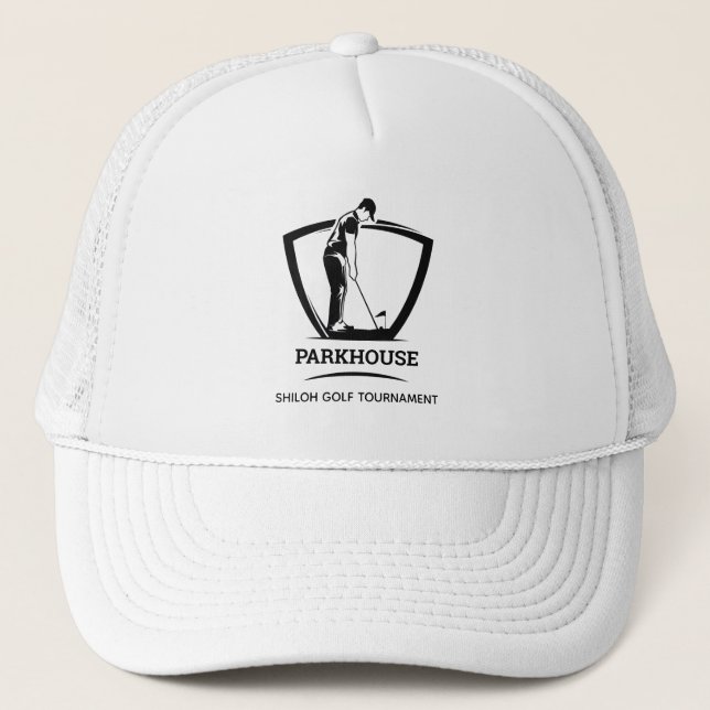 Custom Golfers Name Turnament Golf Hat Truckerkappe (Vorderseite)