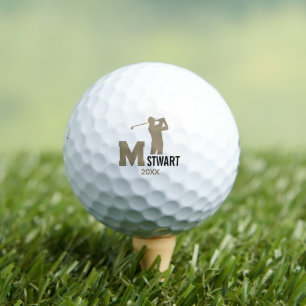 Custom GolfPlayer M Modernes Monogramm Golfball