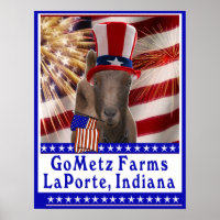 CUSTOM GOMETZ FARMEN PATRIOTISCHER ZIEGENPOSTER