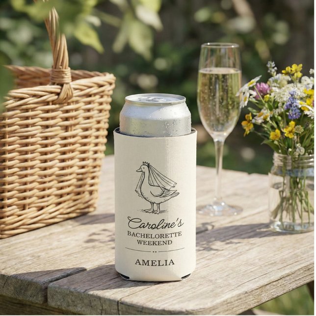 Custom Goose Doodle Weekend Bachelorette Favor Selters Dosenkühler (Von Creator hochgeladen)