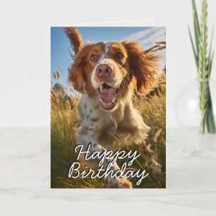 Custom Gordon Setter Happy Birthday Card Dankeskarte