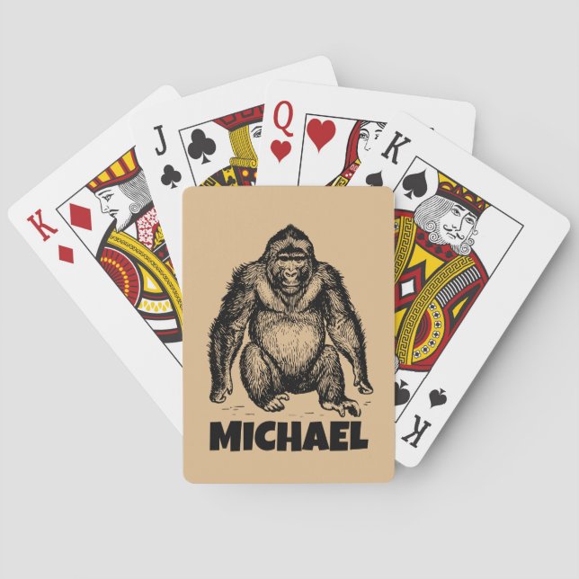 CUSTOM GORILLA POKER PLAYING CARDS SPIELKARTEN (Rückseite)
