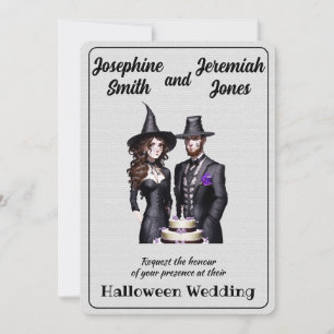 Custom Gothic Halloween Hochzeit Einladung