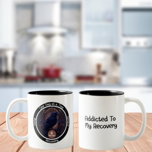 Custom Gothic Sobriety Meilenstein Geschenk Zweifarbige Tasse (Von Creator hochgeladen)