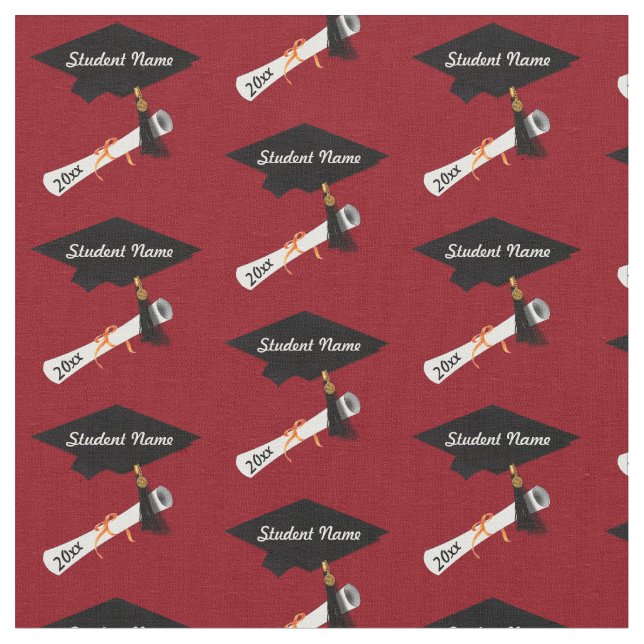 Custom Grad Cap und Diploma Stoff (Nahaufnahme)