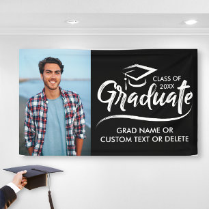 Custom Grad Foto School Colors Moderner Abschluss Banner