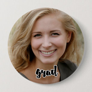 Custom Grad Party Senior Foto Proud Parent Button
