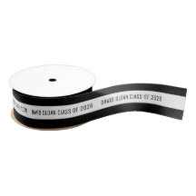 Custom Graduate Ribbon | Black White