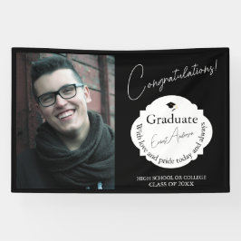 Custom Graduation Banner with Photo & Name