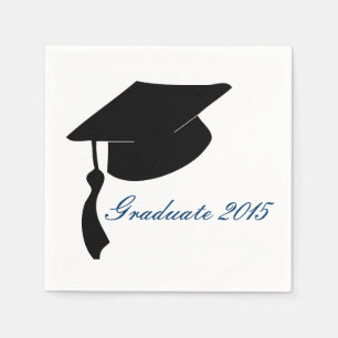 Custom Graduation Cap Party Paper Napkin Set Serviette