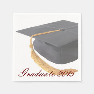Custom Graduation Cap Party Paper Napkin Set Serviette