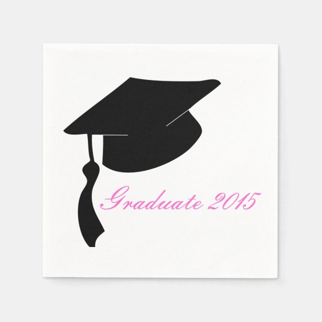 Custom Graduation Cap Party Paper Napkin Set Serviette (Vorderseite)