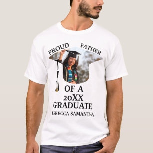 Custom Graduation Cap tassel Foto stolzer Vater T-Shirt