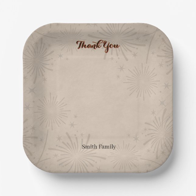Custom Graduation Paper Plates  Editable Text Pappteller (Vorderseite)
