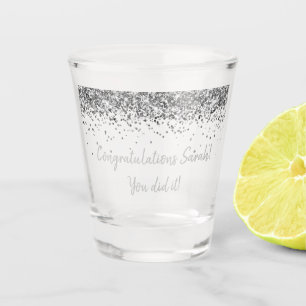Custom Graduation Party Personalisiert Grad Silver Schnapsglas