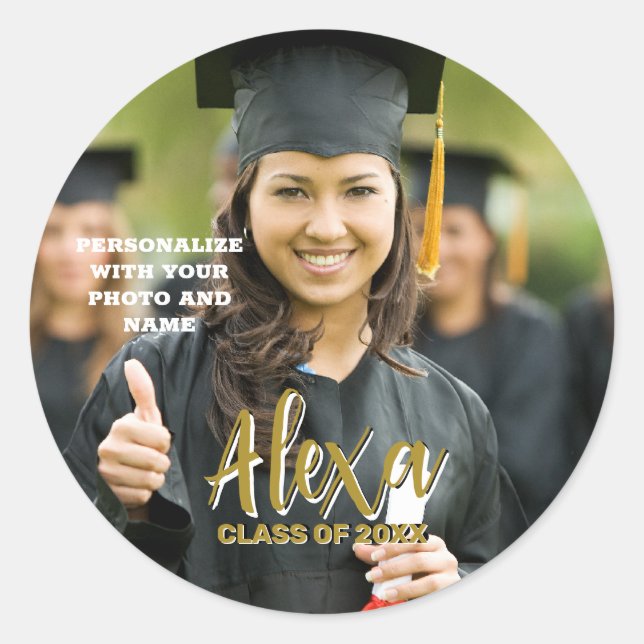 Custom Graduation Photo Sticker (Vorderseite)