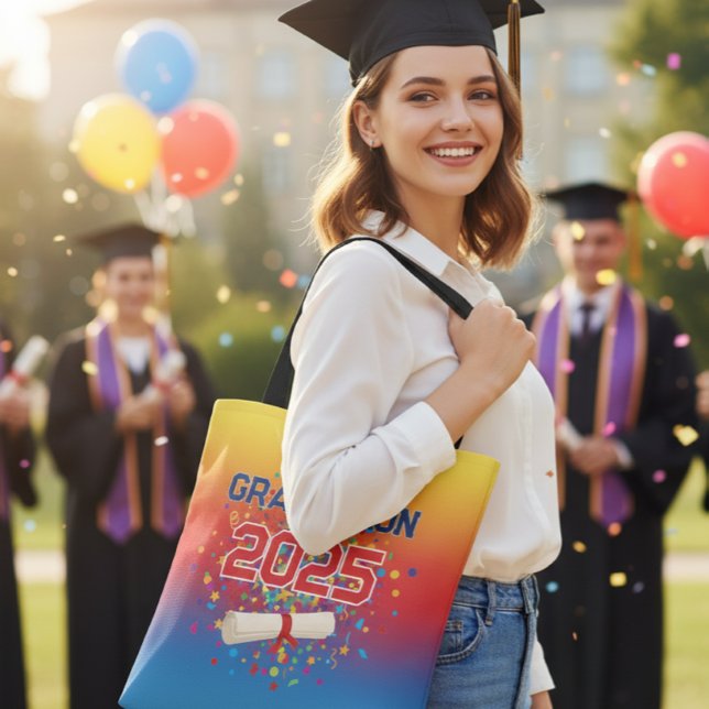 Custom Graduation Tote Bag - Canvas Tote with Date (Von Creator hochgeladen)