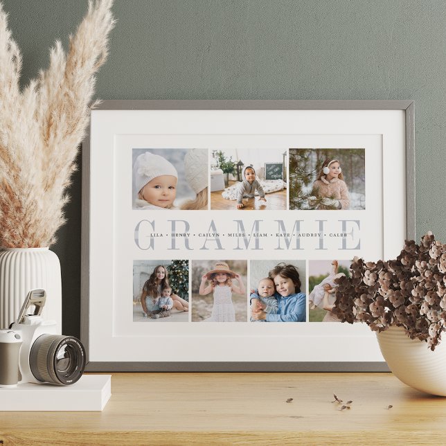 Custom Grammie 7 Foto Grandchildren Collage Poster (Von Creator hochgeladen)
