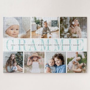 Custom Grammie 7 Foto Grandchildren Collage Puzzle