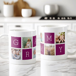 Custom Grammy Foto Collage Kaffeetasse