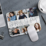 Custom Grampy Foto Collage Grandchildren Namen Mousepad<br><div class="desc">Erstellen Sie mit diesem Collage Mousepad für den besten Opa ein cooles Geschenk. Verwenden Sie die Vorlagen, um 6 Fotos hinzuzufügen, und personalisieren Sie mit den Namen seiner Enkel oder eine benutzerdefinierte Nachricht in der Mitte, überlagert auf "GRAMPY" in weich graue Schrift. Ein phantastisches Geschenk für den Vatertag oder den...</div>