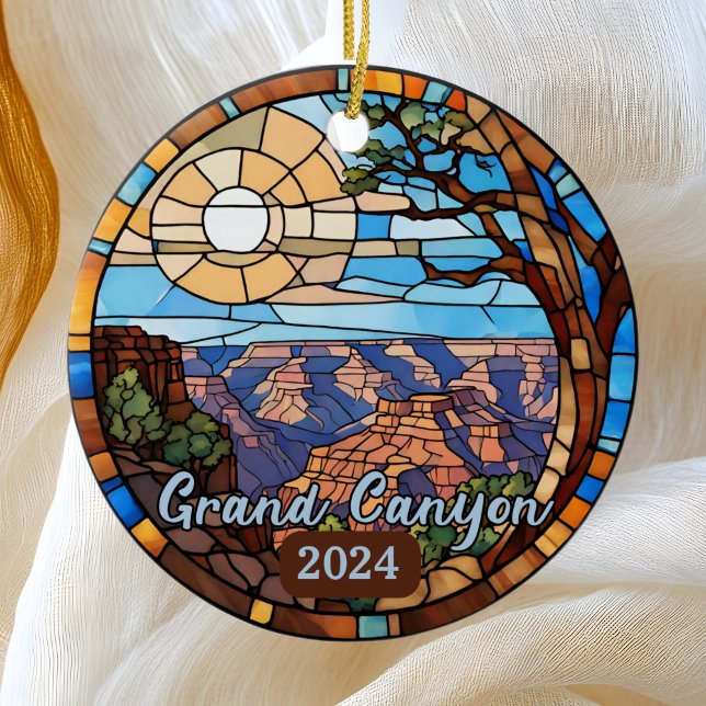 Custom Grand Canyon Imitate verklebtes Glas Keramik Ornament (Von Creator hochgeladen)