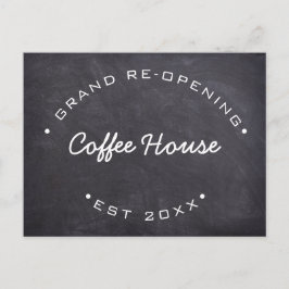 Custom Grand Re-Opening Your Coffee House Postkarte
