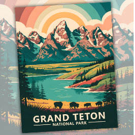 Custom Grand Teton Nationalpark Wildlife Travel Postkarte