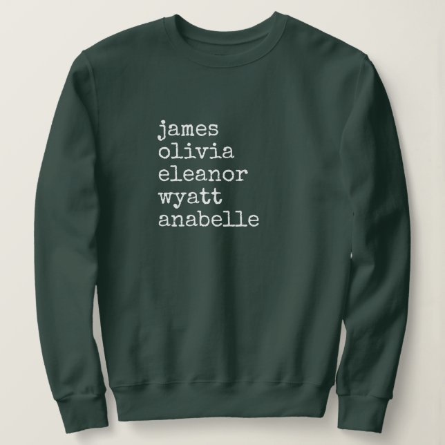 Custom Grandkid Names Grandma Gift Sweatshirt (Design vorne)