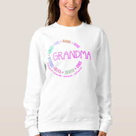 Custom GRANDMA Nana Mimi Gigi Mutter Day Pastel Sweatshirt