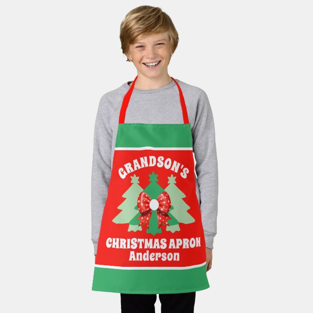 Custom Grandsons Weihnachtsgeschenk Schürze (Getragen)