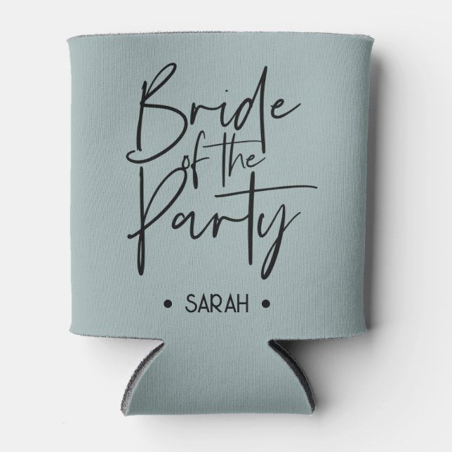 Custom Gray-Blue Bride des Party Can Cooler Dosenkühler (Vorderseite)