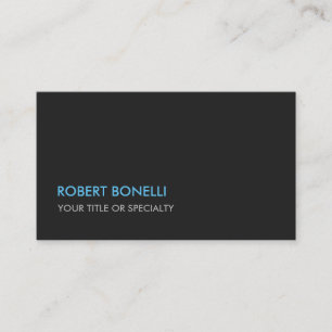 Custom Gray Blue Stylish Standard Business Card Visitenkarte
